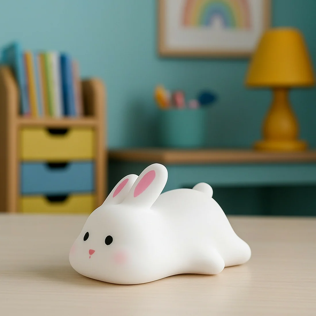 Bunny Night Light – Soft Silicone Warm Glow for Kids' Rooms