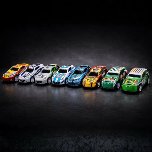 Metal Racing Cars Set – Durable Pull-Back Racing Playthings