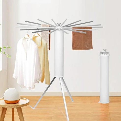 Octopus Rotating Clothes Drying Rack Foldable Space Saving Stand